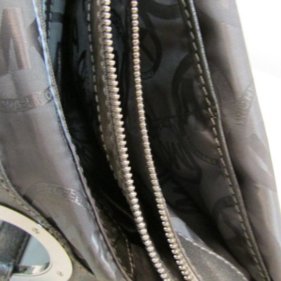 Michael Kors Steel Gray Leather Shoulder Bag - Picture 14 of 16